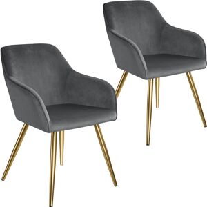 Tectake Ensemble de 2 chaises en cuir synthétique - Publicité