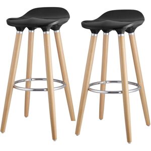 ATHM DESIGN Tabouret de bar assise plastique dur pieds métal - Lot de 2 - Publicité