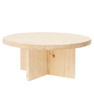 Decowood Table basse ronde en bois de sapin naturel Ø80x33,2cm - Publicité