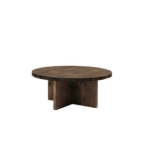 Decowood Table basse ronde en bois de sapin marron Ø60x33,2cm - Publicité