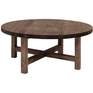 Decowood Table basse en bois de sapin marron Ø60x40cm - Publicité