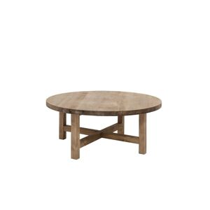 Decowood Table basse en bois de sapin vieilli Ø80x35cm - Publicité