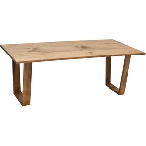 Decowood Table basse en bois de pin vieilli