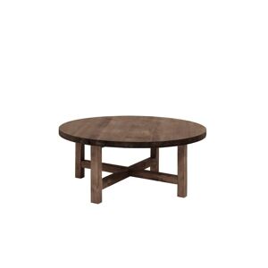 Decowood Table basse en bois de sapin marron Ø80x35cm - Publicité