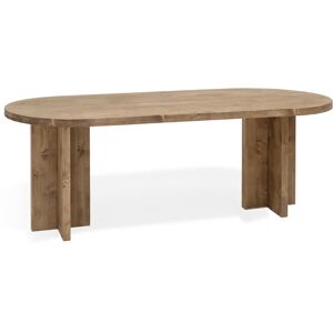 Decowood Table à manger ovale en bois de sapin vieilli 160x75cm - Publicité