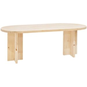 Decowood Table à manger ovale en bois de sapin naturel 180x75cm - Publicité