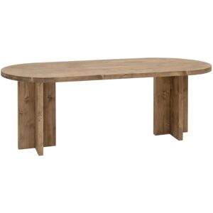 Decowood Table à manger ovale en bois de sapin vieilli 180x75cm - Publicité