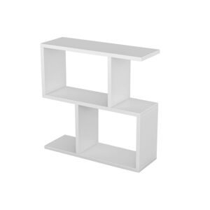 Toilinux Table d'appoint blanc Blanc 60x60x20cm