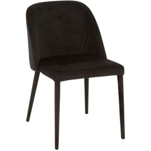 Meubles & Design Lot de 2 chaises salle a manger en velours noir