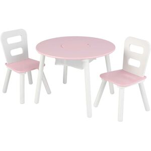 KidKraft Ensemble table avec rangement et 2 chaises rose