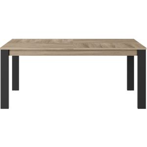 Gami Table rectangulaire extensible effet bois chene clair 180237cm