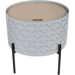 The Home Deco Factory Table d'appoint avec coffre scandi gris