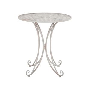 Beliani Table de jardin en metal gris ø 71 cm Gris 71x75x71cm