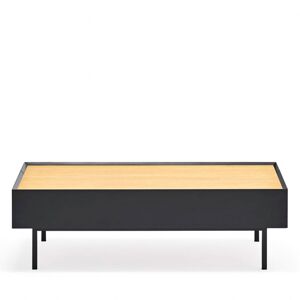 TEULAT Table basse en bois 110x60cm noir