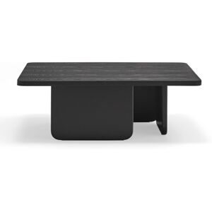 TEULAT Table basse carrée en bois noir Noir 100x35x100cm