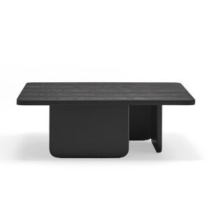 TEULAT Table basse carrée en bois noir