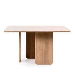TEULAT Table à manger carrée en bois 137x137cm bois clair Marron 137x75x137cm