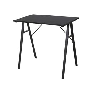 Mobili Rebecca Bureau compact en fibre de bois et acier noir