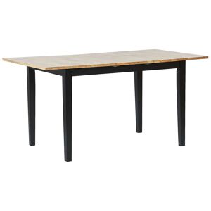 Beliani Table de salle à manger en bois d'hévéa 4 personnes L120 150 - Publicité