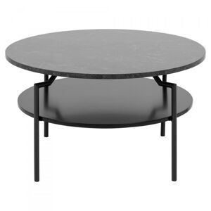 Meubles & Design Table basse contemporaine effet marbre et metal noir