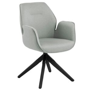 Meubles & Design Chaise moderne avec accoudoirs en tissu gris
