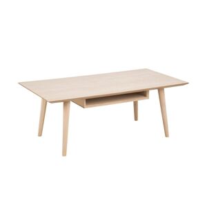 Hellin Table basse rectangulaire chêne blanchi avec niche L115 - Publicité
