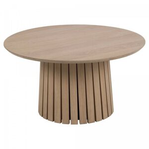 Meubles & Design Table basse ronde en bois clair pied central