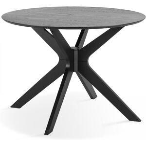 Oviala Table a manger en chene 105 cm noir