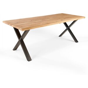 Oviala Table a manger en bois bords irreguliers 160 x 95 x 75cm