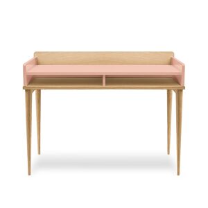 Kulile Bureau compact en bois - chene naturel rose blush