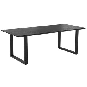 Rendez Vous Deco Table rectangulaire 8 personnes en bois de teck recycle noir 220 cm Noir 220x76x100cm