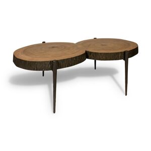 Now s Home Table basse en bois d'acacia massif Marron 150x43x70cm