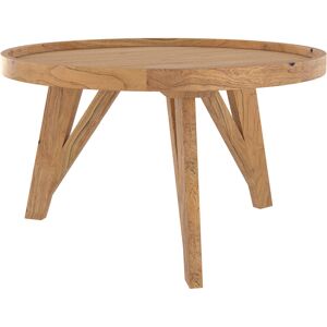 Rendez-Vous Deco Table basse ronde en bois de teck recycle D70 cm