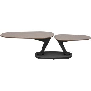 Kare Design Table basse pivotante en noyer et acier