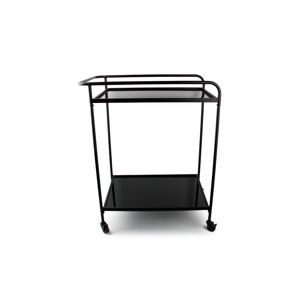 Salt&Pepper Chariot de service 2 couches en verre noir 66x40xH83,5cm