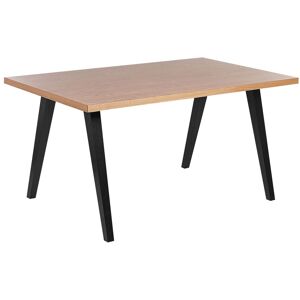 Beliani Table de salle à manger en mdf 4 personnes L150 Marron 150x75x90cm