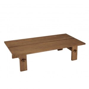 MACABANE Table basse rectangulaire en bois de teck recyclé L140 Marron 140x36x70cm