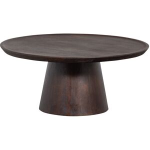 vtwonen Table d'appoint ronde en bois D90cm bois foncé Marron 90x40x90cm