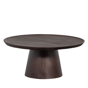 vtwonen Table d'appoint ronde en bois D90cm bois foncé