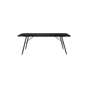 Dutchbone Table à manger en bois et métal 180x90cm noir Noir 180x76x90cm