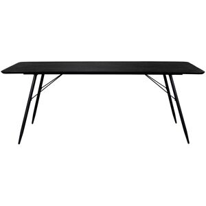 Dutchbone Table à manger en bois et métal 180x90cm noir