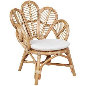 Beliani Chaise paon en rotin naturel pour enfants