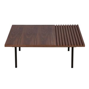 Zago Table basse moderne design art déco placage noyer 85 cm carrée - Publicité