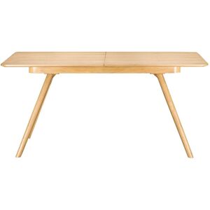 Zago Table repas 160(+50) x 90 cm allonge integree chene naturel