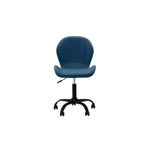 Usinestreet Fauteuil de bureau avec pieds noirs - Bleu pétrole