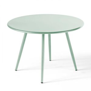 Oviala Table basse ronde en metal vert sauge 50 cm