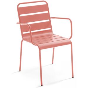 Oviala Fauteuil en metal argile