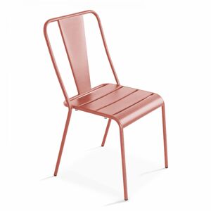 Oviala Chaise en métal argile