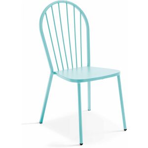 Oviala Chaise bistrot en metal turquoise