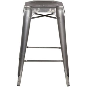 Zago Tabouret plan de travail industriel argenté Gris 42x63x42cm